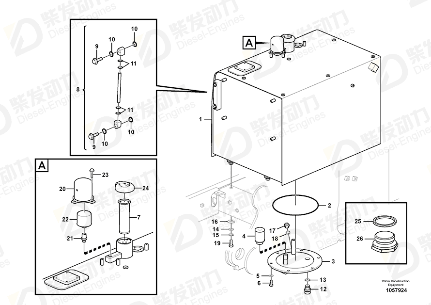 VOLVO Gauge 14539978 Drawing