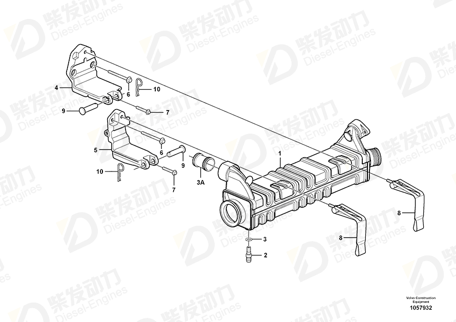 VOLVO Connection pipe 21434720 Drawing