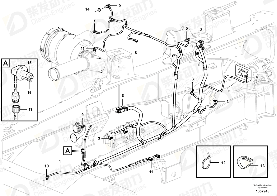 VOLVO Cable harness 15192841 Drawing VOLVO Cable harness 15192841 Drawing
