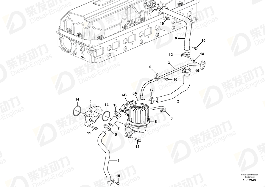 VOLVO Attaching clamp 21089785 Drawing