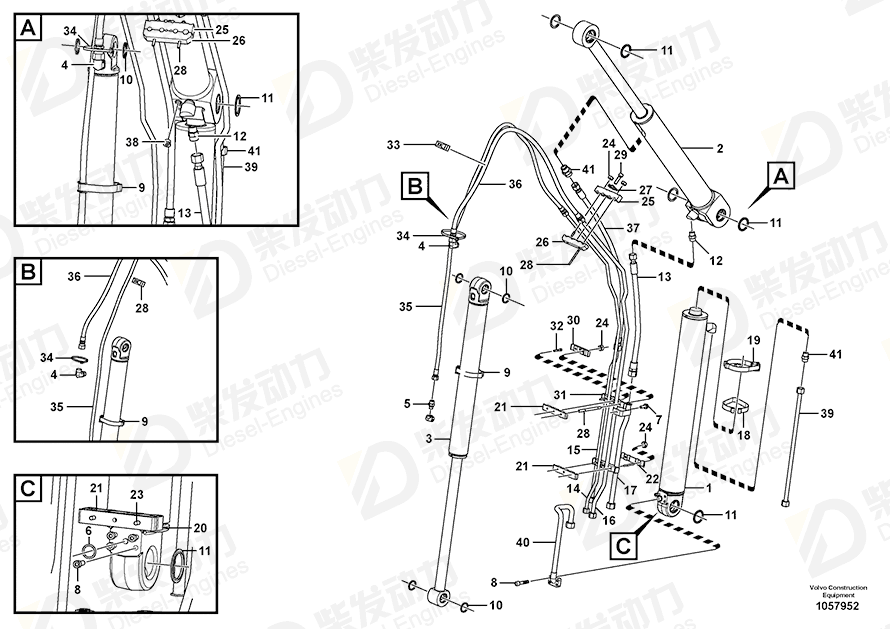 VOLVO Hex. socket screw 967631 Drawing