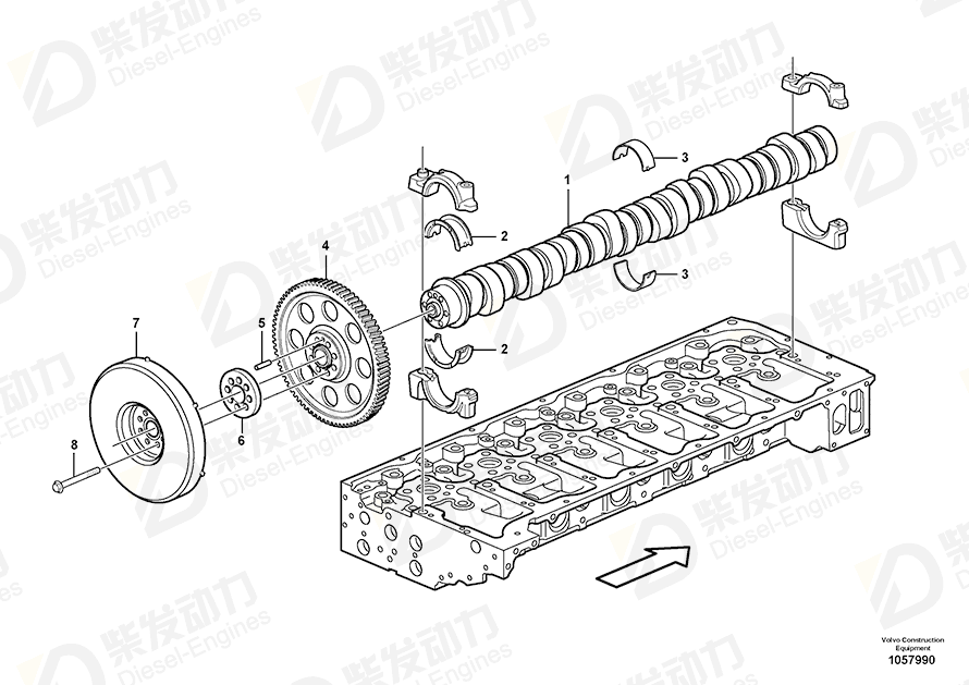 VOLVO Camshaft 21349089 Drawing