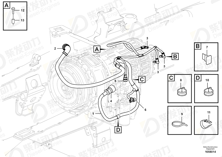 VOLVO Cable harness 15193009 Drawing