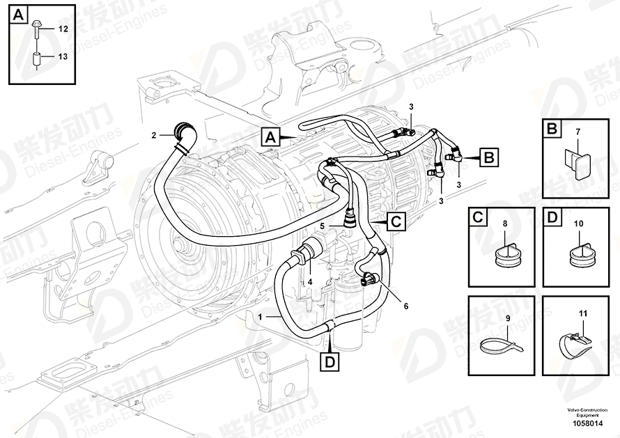 VOLVO Cable harness 15193009 Drawing VOLVO Cable harness 15193009 Drawing