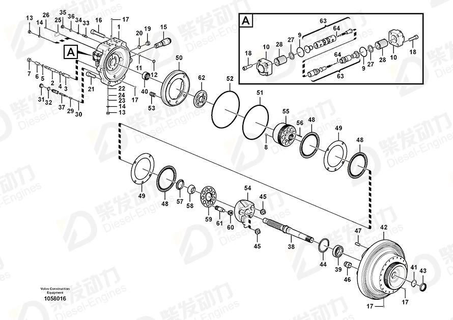 VOLVO Gasket kits 14596398 Drawing