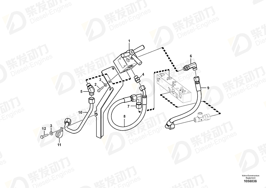 VOLVO Elbow nipple 936610 Drawing