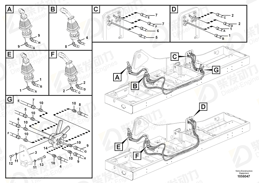 VOLVO Hose assembly 937843 Drawing VOLVO Hose assembly 937843 Drawing