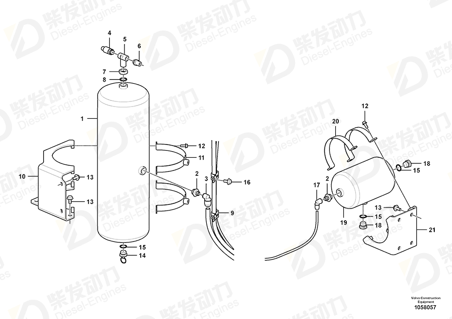 VOLVO Elbow nipple 15024614 Drawing