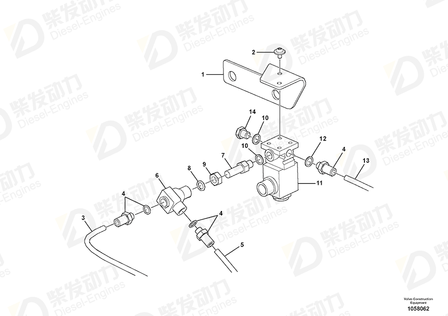 VOLVO Bracket 15119089 Drawing