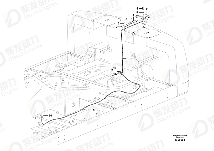 VOLVO Cable harness 14681311 Drawing