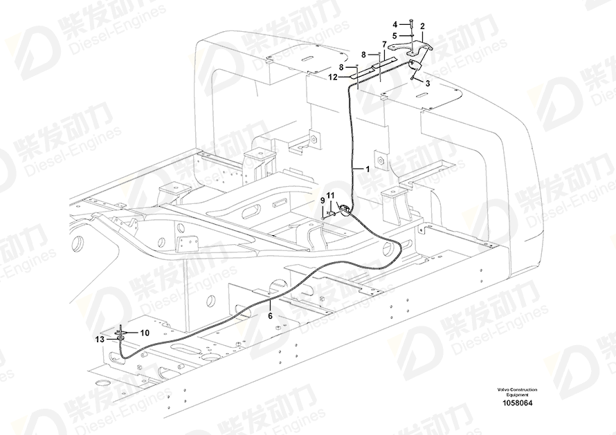VOLVO Cable harness 14681311 Drawing VOLVO Cable harness 14681311 Drawing
