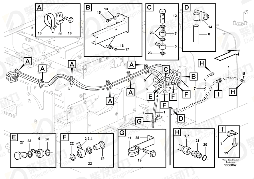 VOLVO Hose 14626200 Drawing