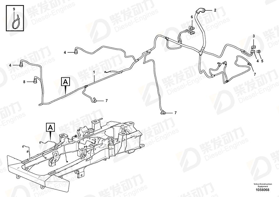 VOLVO Cable harness 15192883 Drawing VOLVO Cable harness 15192883 Drawing