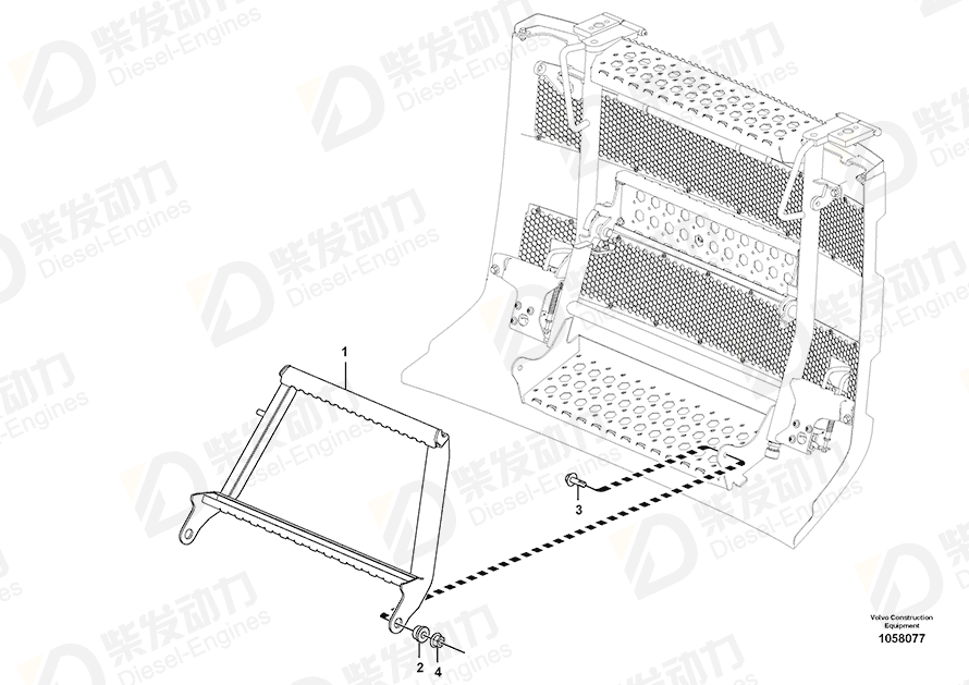 VOLVO Foot step 15181652 Drawing