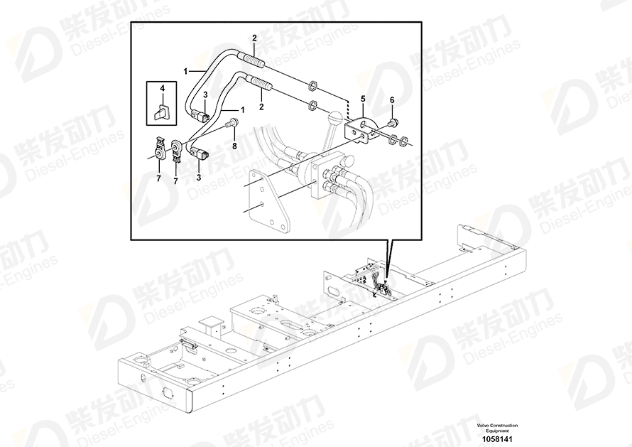 VOLVO Bracket 14533554 Drawing