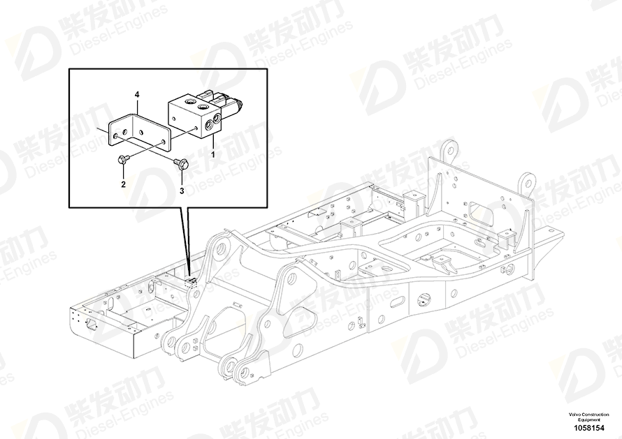 VOLVO Bracket 14549713 Drawing