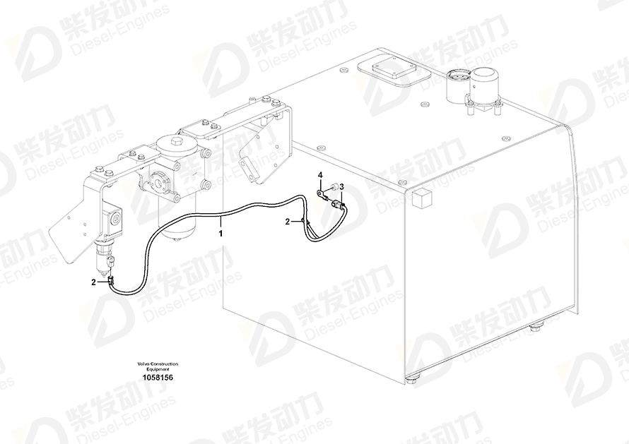 VOLVO Cable harness 14598049 Drawing