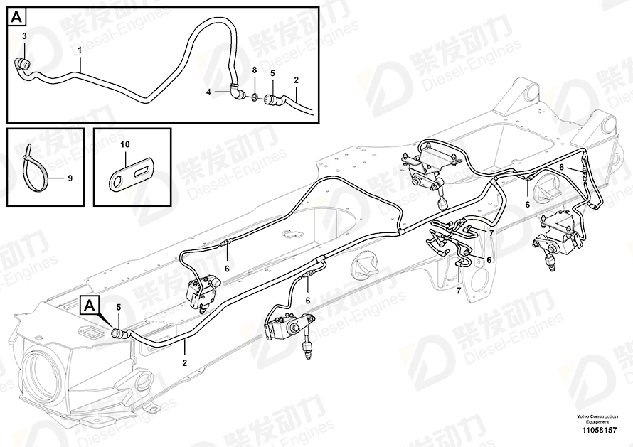 VOLVO Cable harness 17203182 Drawing VOLVO Cable harness 17203182 Drawing
