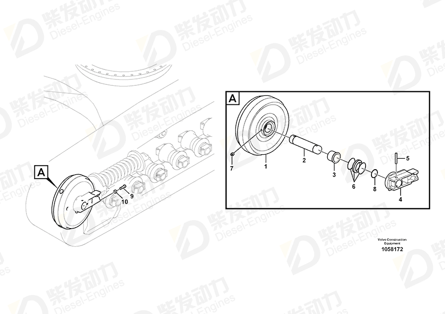 VOLVO Support 14620837 Drawing