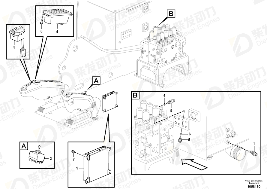 VOLVO Selector unit 14659775 Drawing VOLVO Selector unit 14659775 Drawing