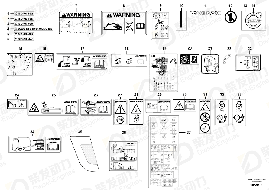 VOLVO Decal 14620919 Drawing