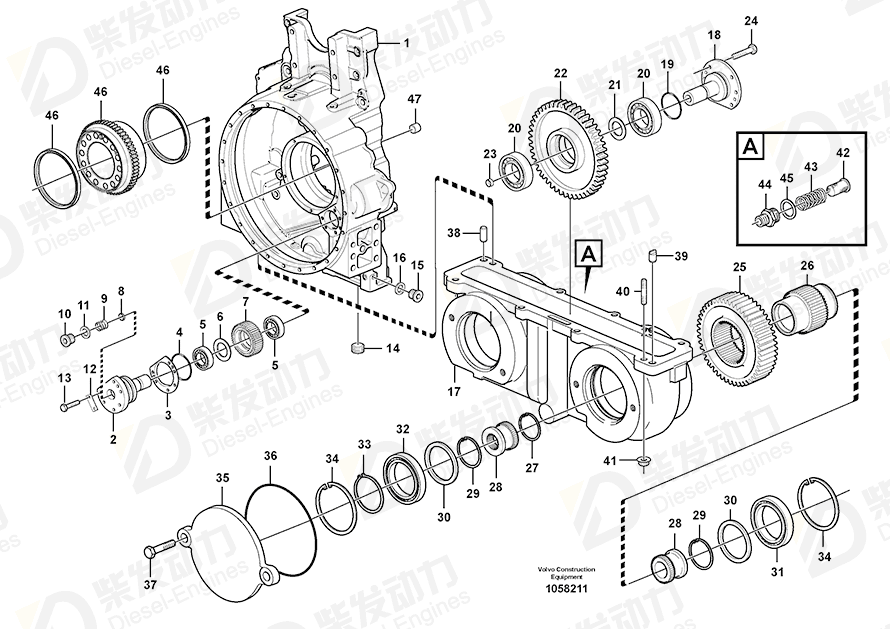 VOLVO Restricting washer 17342619 Drawing