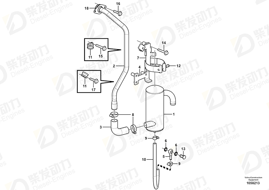 VOLVO Bracket 15155993 Drawing