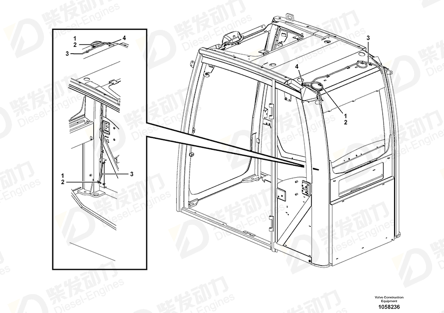 VOLVO Cable 14561618 Drawing