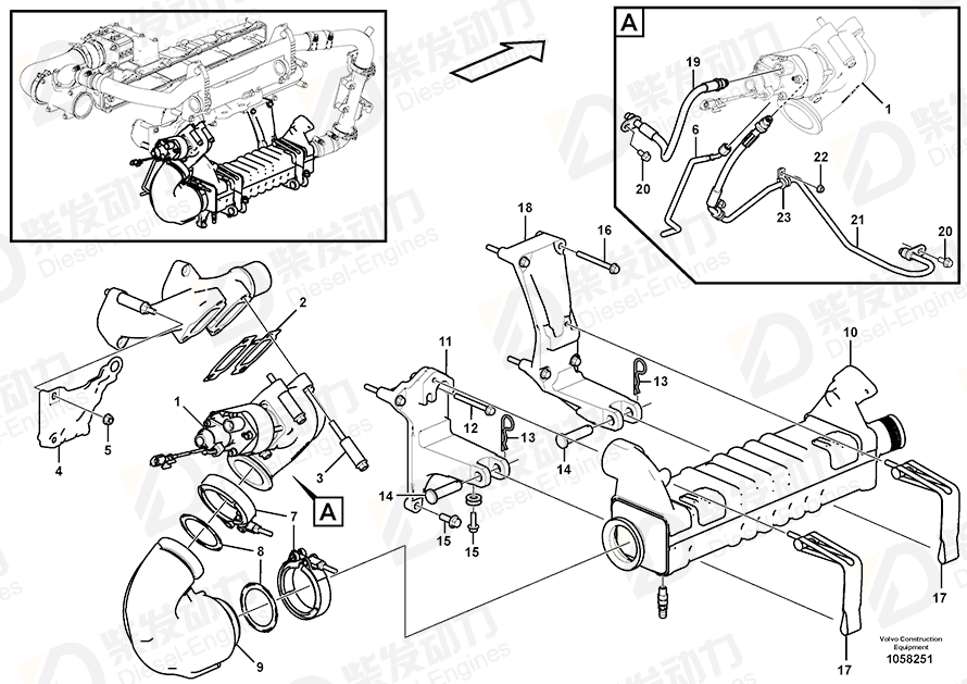 VOLVO Clevis pin 964907 Drawing