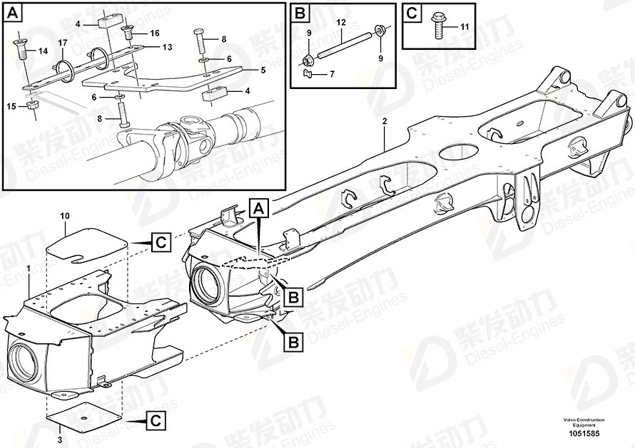 VOLVO Bracket 15167847 Drawing