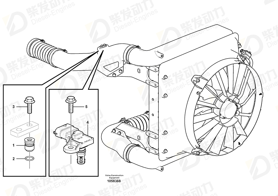 VOLVO Adapter 15134400 Drawing