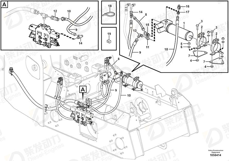 VOLVO Lock nut 950353 Drawing