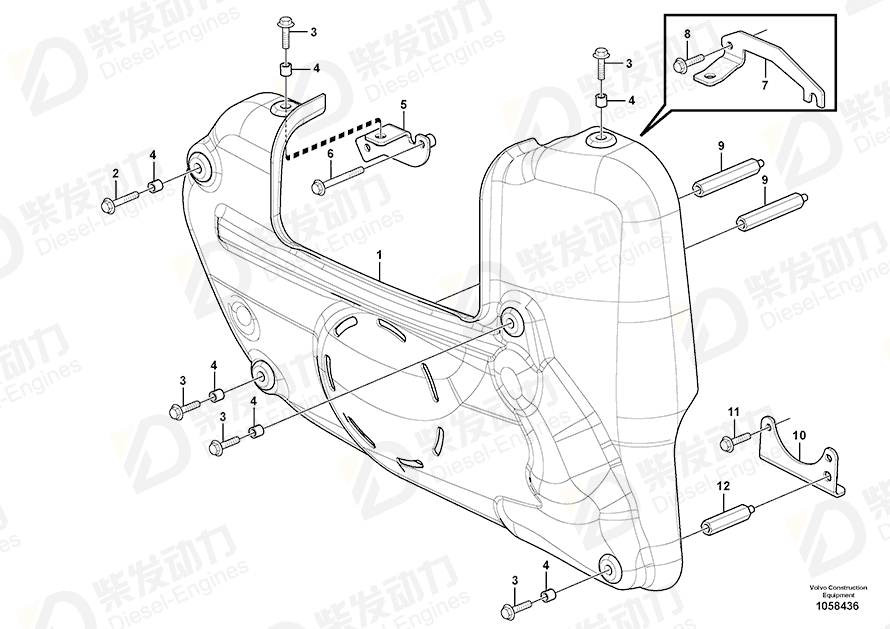 VOLVO Bracket 15160134 Drawing