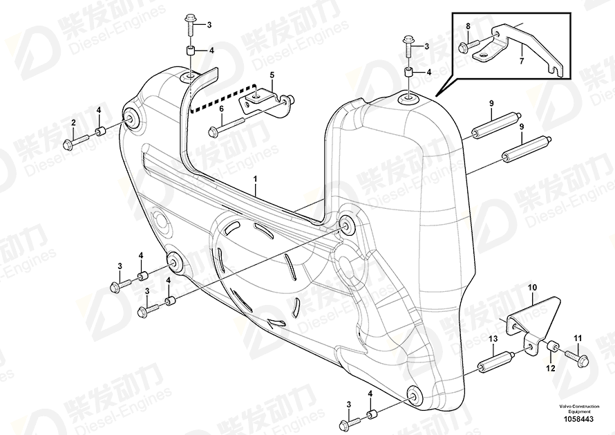 VOLVO Bracket 15160416 Drawing