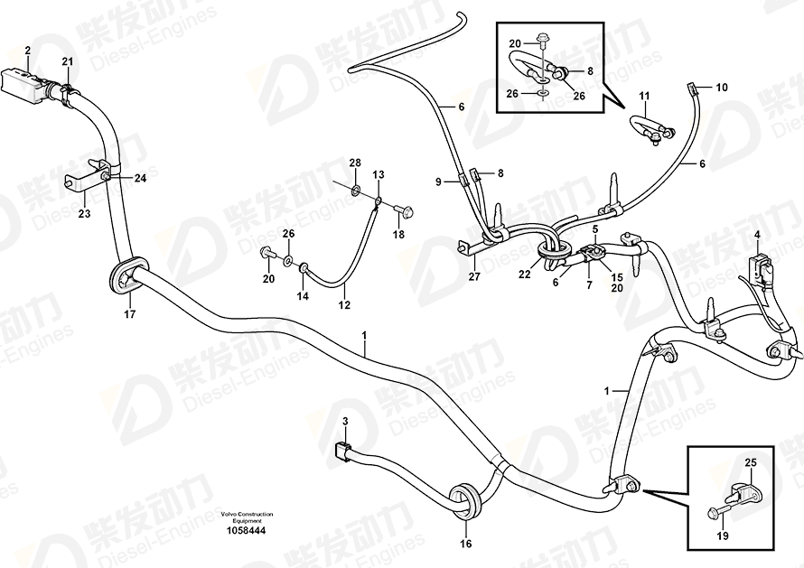 VOLVO Cable harness 14649155 Drawing