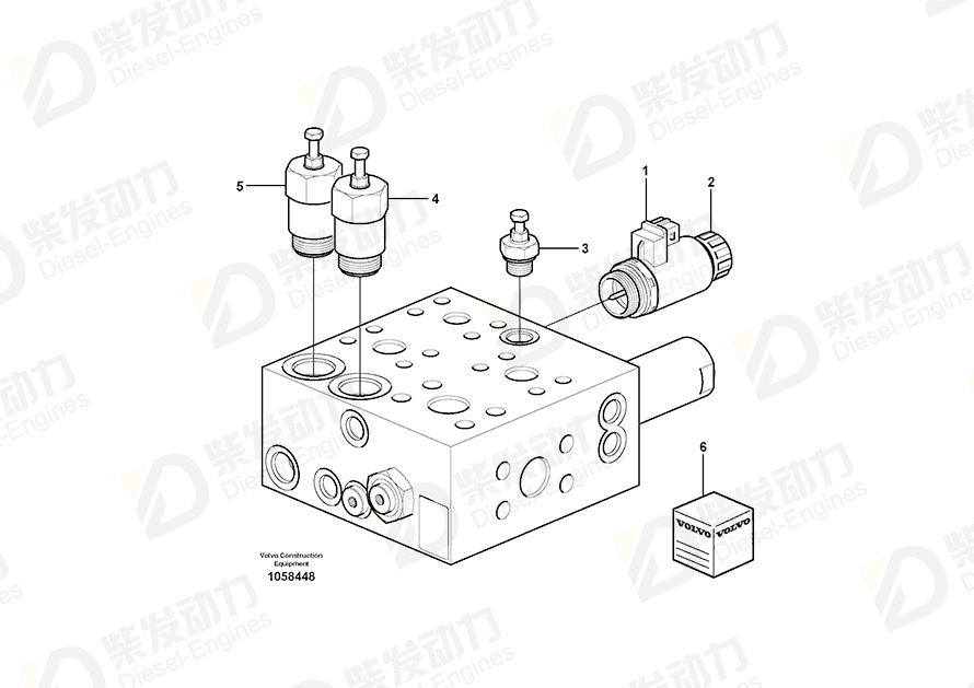 VOLVO Solenoid coil 15097478 Drawing VOLVO Solenoid coil 15097478 Drawing