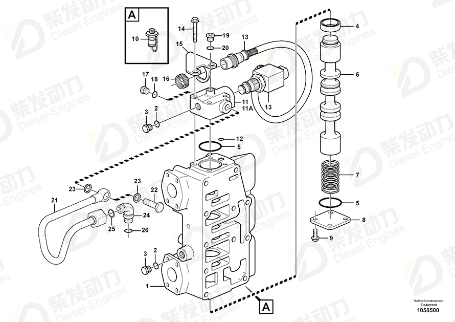 VOLVO Valve 15046118 Drawing