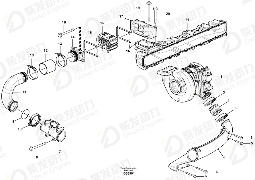 VOLVO Adapter 21240655 Drawing