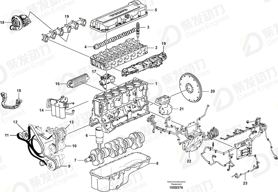 VOLVO Engine 15172935 Drawing