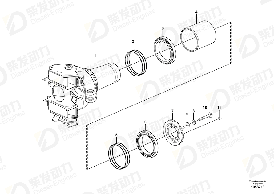 VOLVO Bearing cover 15063778 Drawing