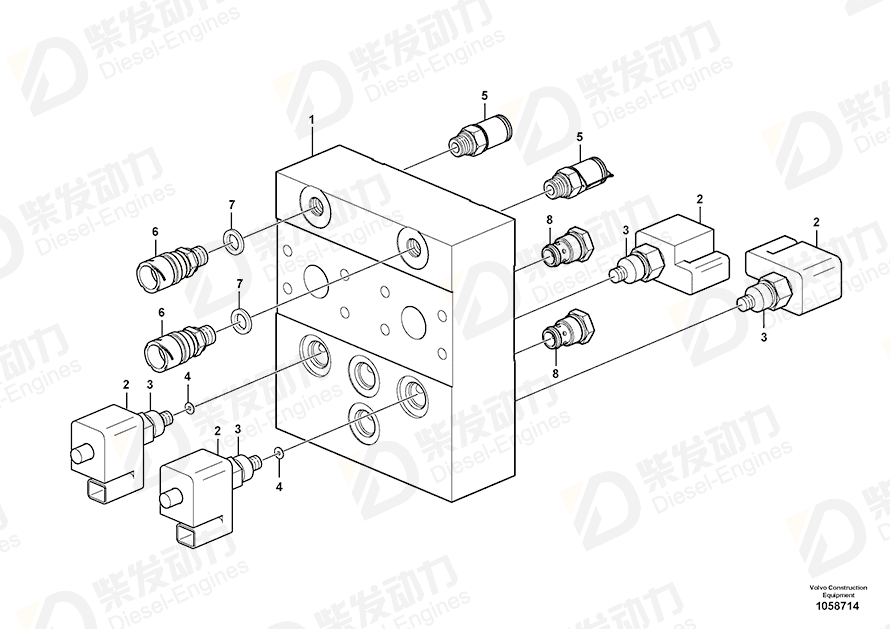 VOLVO Distribution block 15182520 Drawing VOLVO Distribution block 15182520 Drawing