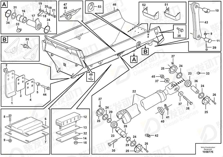 VOLVO Dumper body 15120417 Drawing