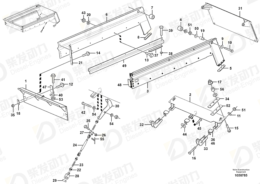 VOLVO Attaching bracket 15044073 Drawing