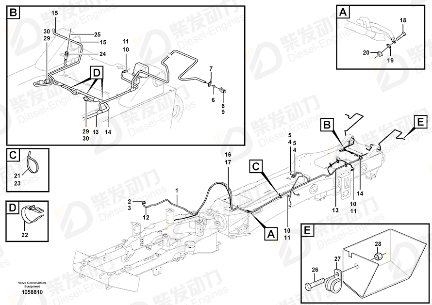 VOLVO Cable harness 15089109 Drawing VOLVO Cable harness 15089109 Drawing