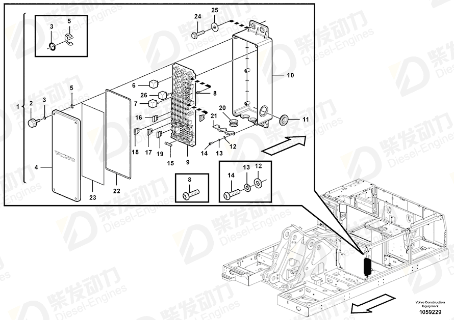 VOLVO Fuse box 14632818 Drawing