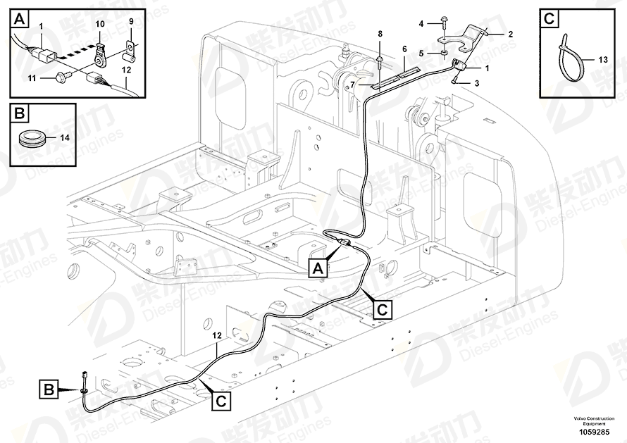 VOLVO Grommet 14529352 Drawing