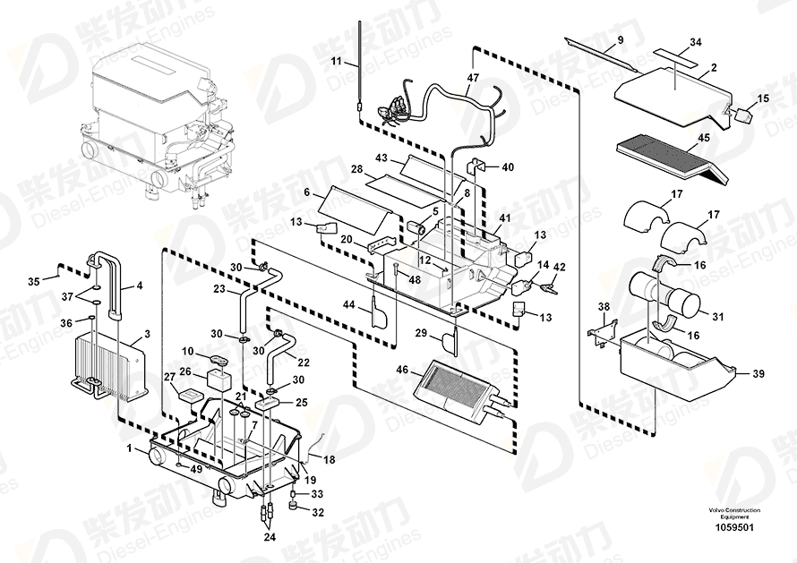 VOLVO Cable harness 14547917 Drawing