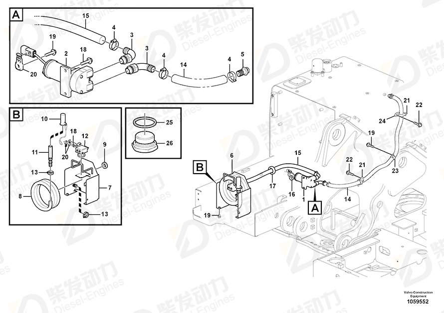 VOLVO Switch 14592046 Drawing