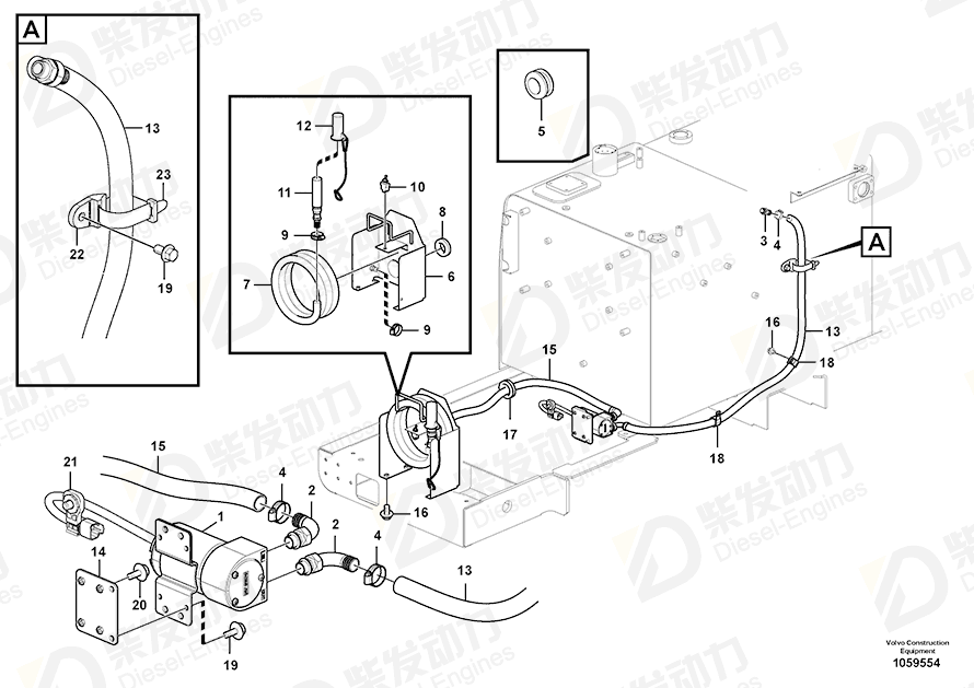 VOLVO Toggle switch 14539456 Drawing