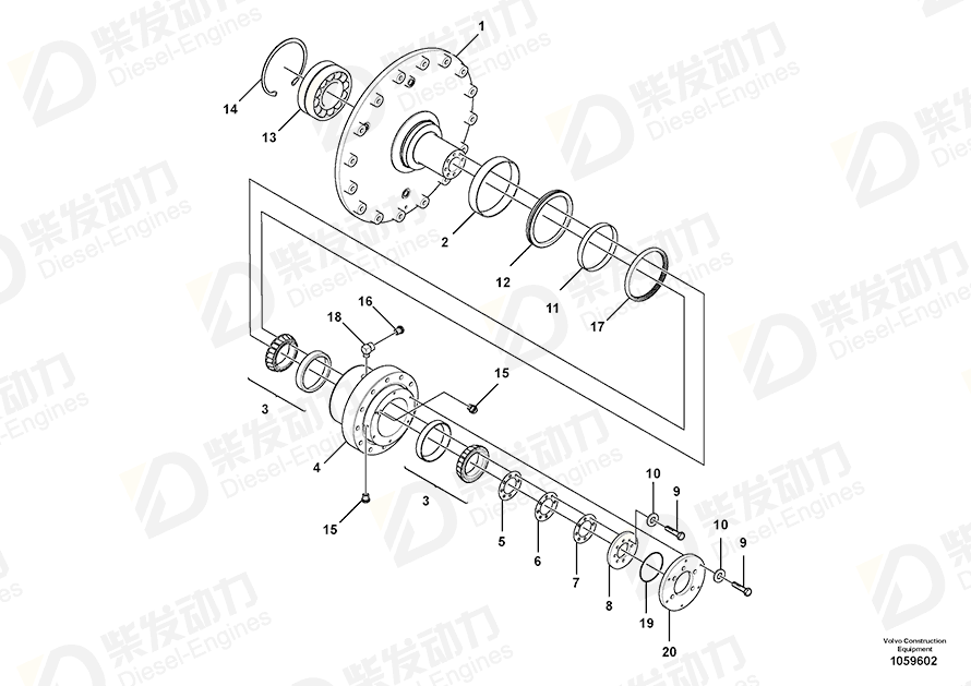 VOLVO Bearing 184628 Drawing